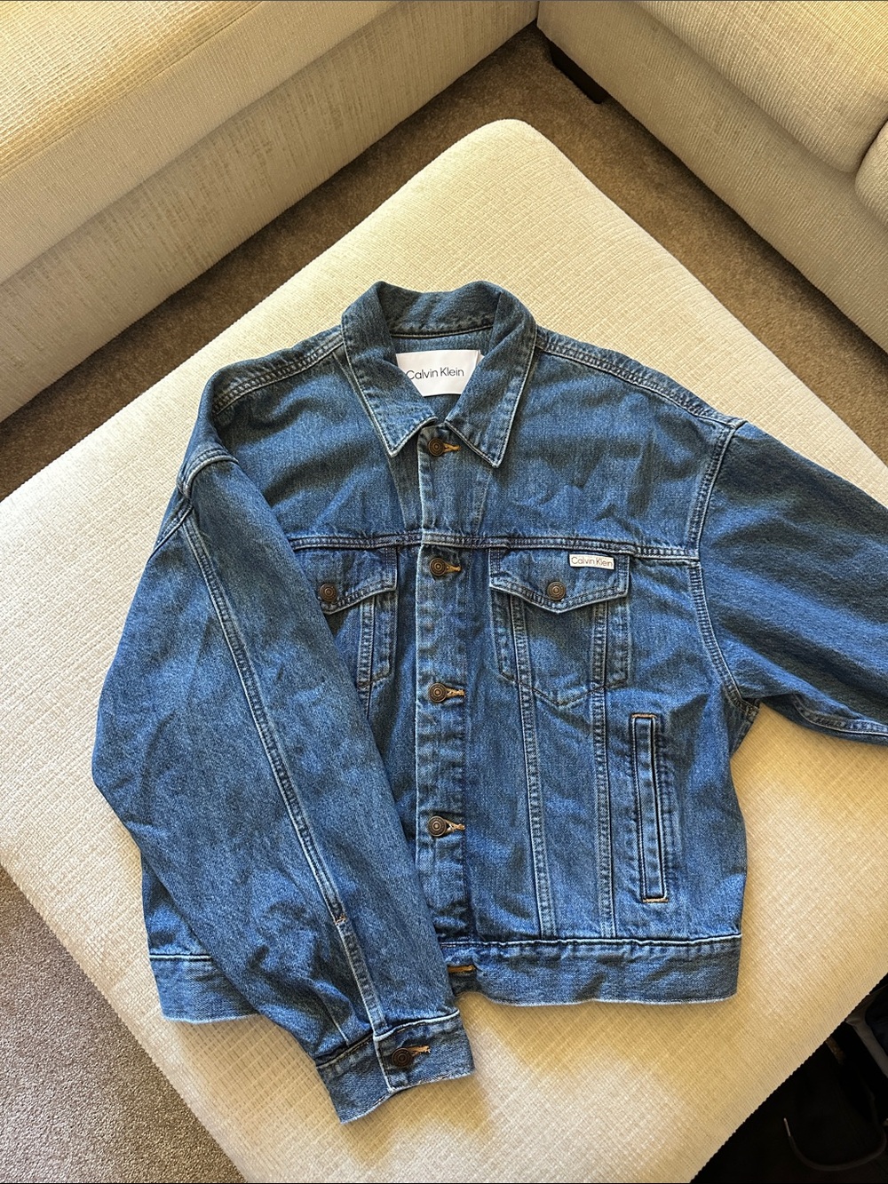 Calvin Klein Men's Medium Blue Denim Jacket